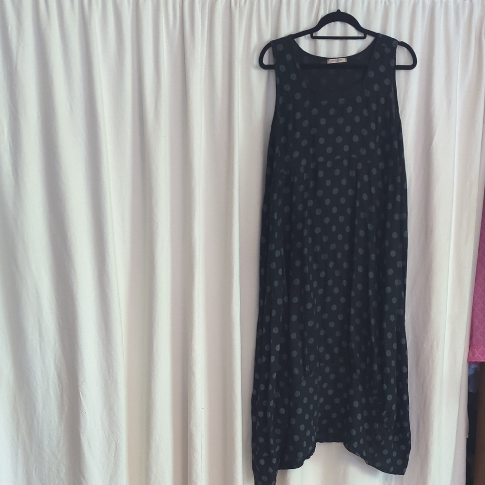 Elegant Black Polka Dot Dress